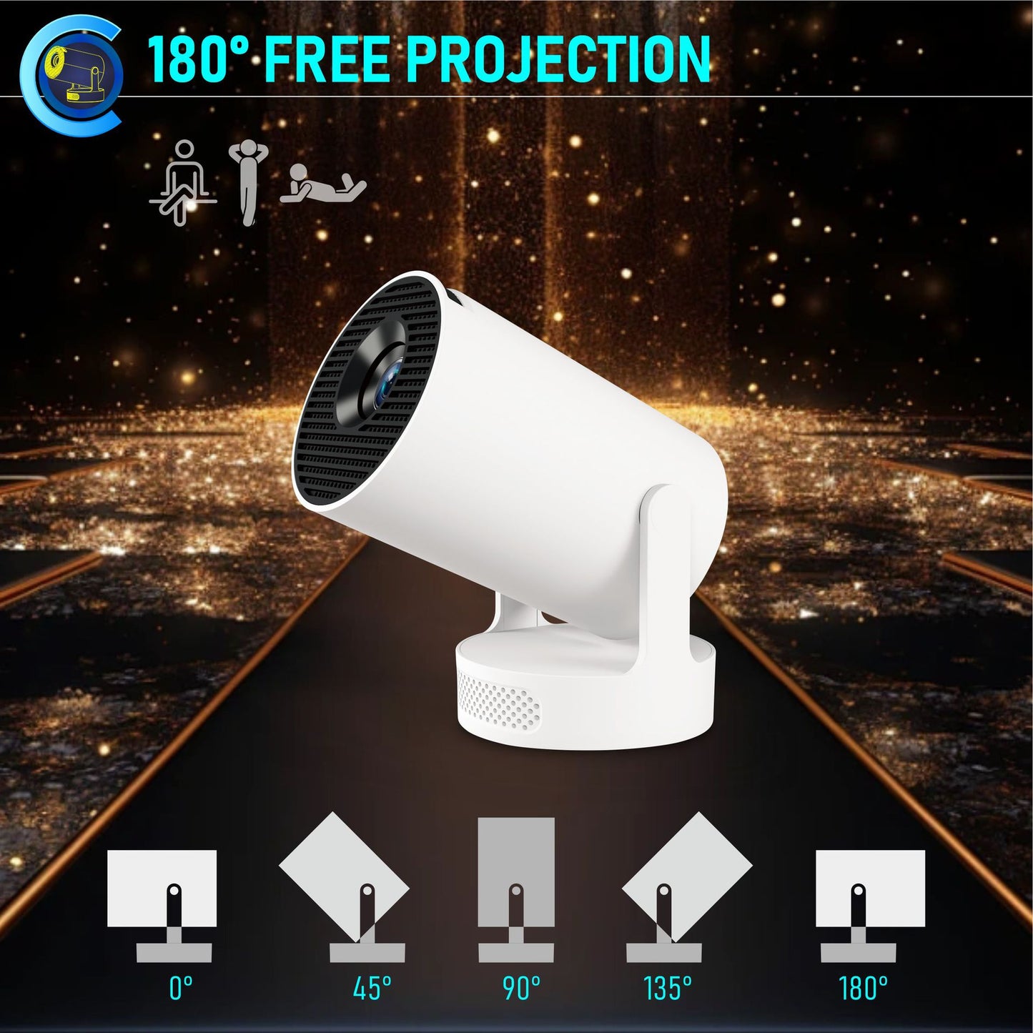 Smart Multimedia Android 11 Beamer 1080p Home Lcd Hy300 Ultra Hifi Sound Video 4k Led Portable Mini Projector