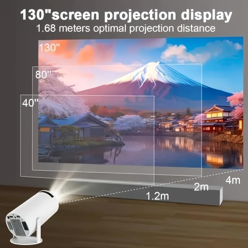 Aimery Arcade Vision Projector, Retro Projector with 20,000+ Retro Games, 130" HD Screen Projection, Projector for Family Entertainment and Outdoor Fun