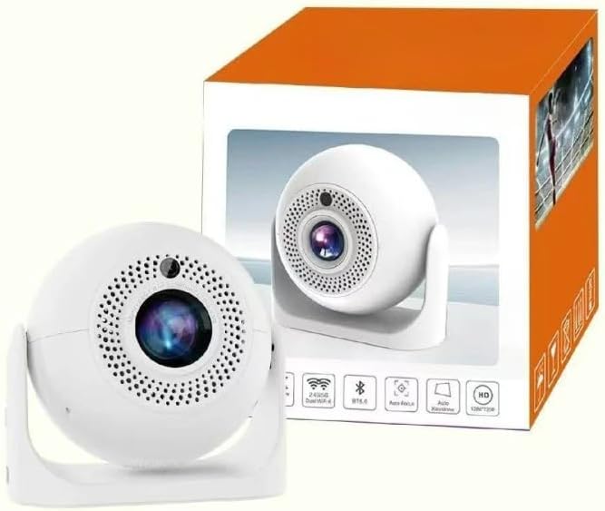 200 ANSI 1080P WiFi & Bluetooth Mini Portable Projector with Android 13 Auto Keystone Auto focus & 180° Rotation