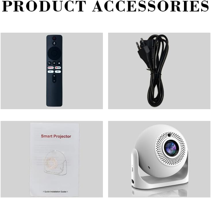200 ANSI 1080P WiFi & Bluetooth Mini Portable Projector with Android 13 Auto Keystone Auto focus & 180° Rotation