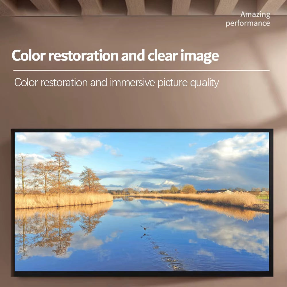 Portable 100inch simple file screen Projector Screen for Home & Outdoor Use 16:9 Format 3D Style