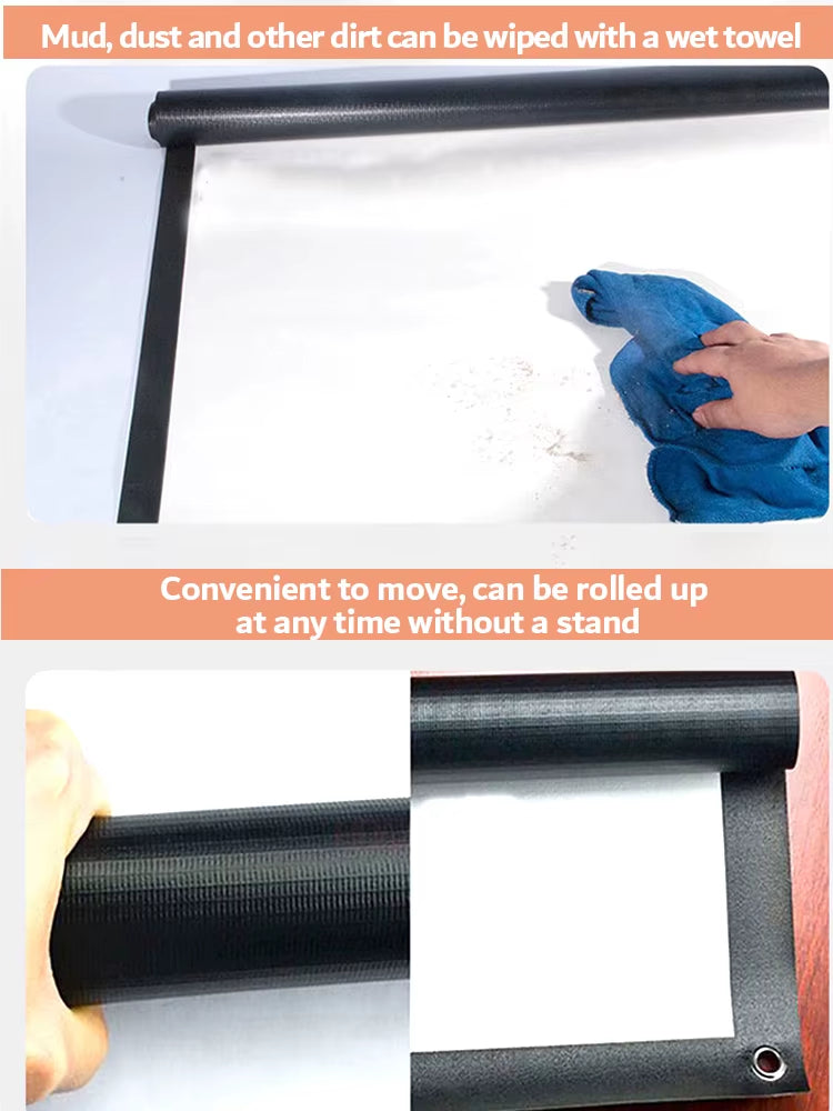 Portable 100inch simple file screen Projector Screen for Home & Outdoor Use 16:9 Format 3D Style