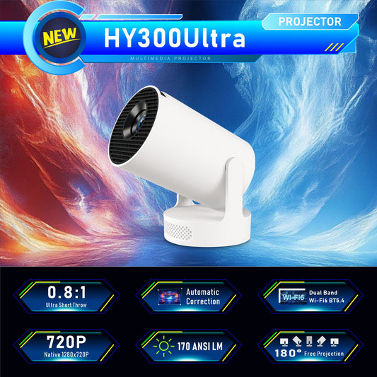 Smart Multimedia Android 11 Beamer 1080p Home Lcd Hy300 Ultra Hifi Sound Video 4k Led Portable Mini Projector