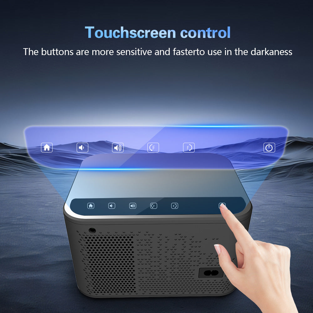 600 ANSI Brightness Wi-Fi & Bluetooth Touch Button HDMI/USB Inputs Auto Keystone Full HD 1080P - Perfect for Home Theater, Presentations & Gaming